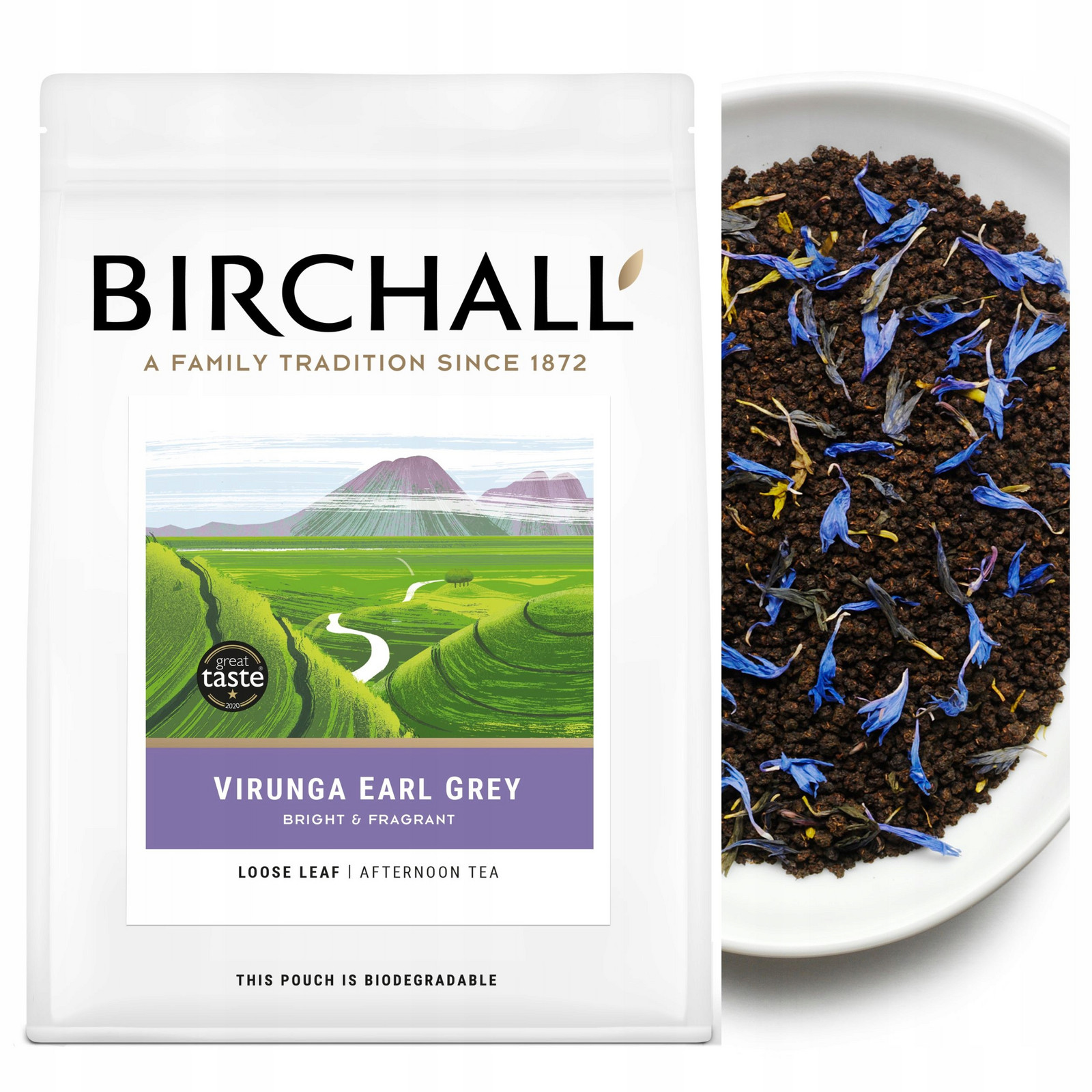 Anglický Čaj Birchall Virunga Earl Grey sypaný listový Premium 250 g