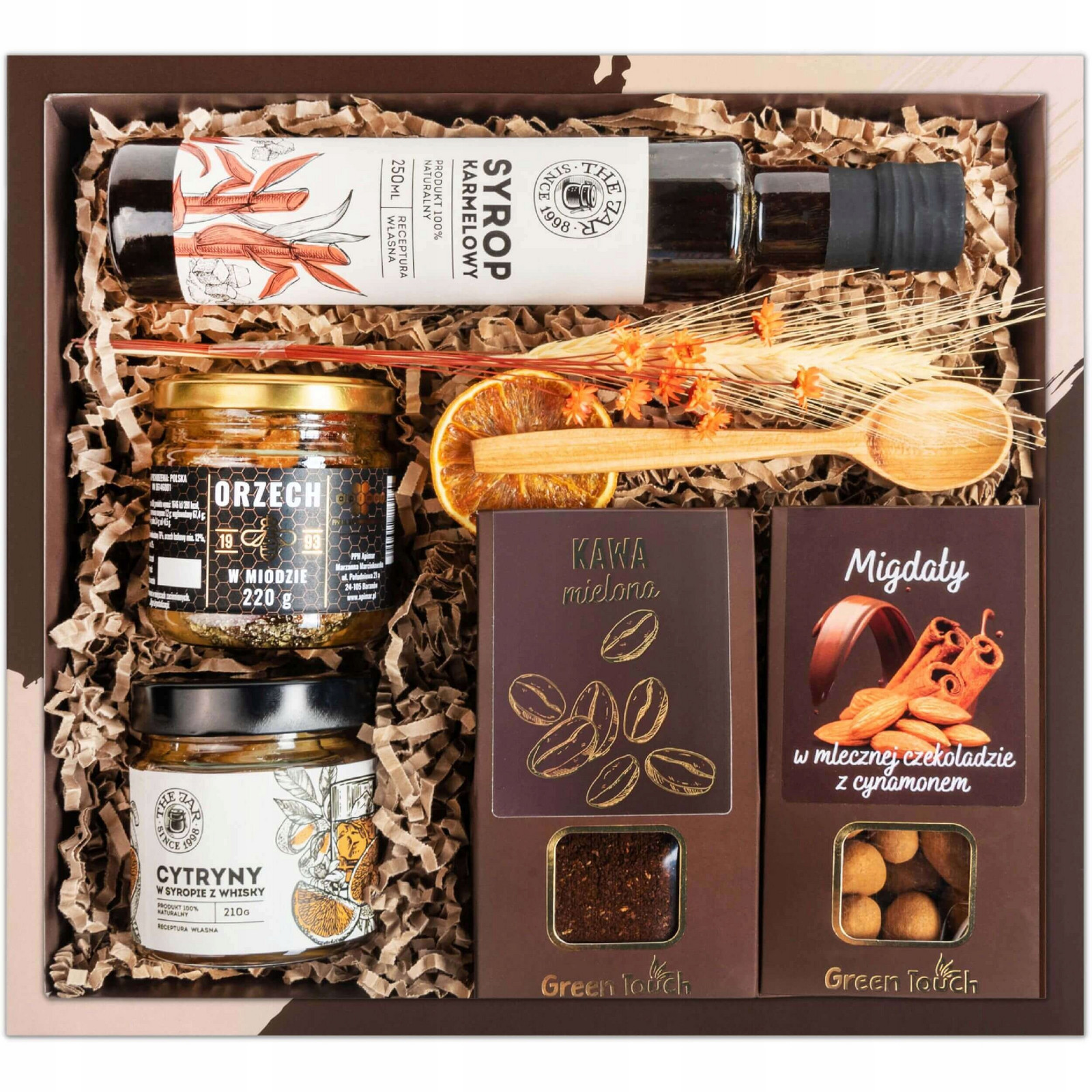 Dárkový koš Set káva sirup med citron box