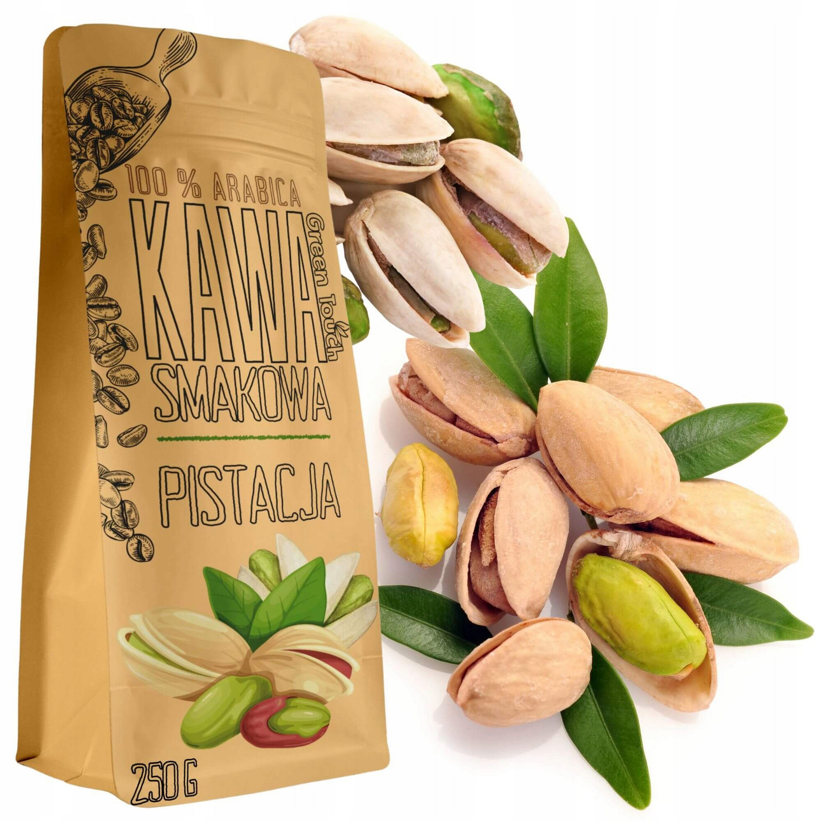 Mletá Káva ochucená Pistáciová pistácie arabica 1 kg Green Touch
