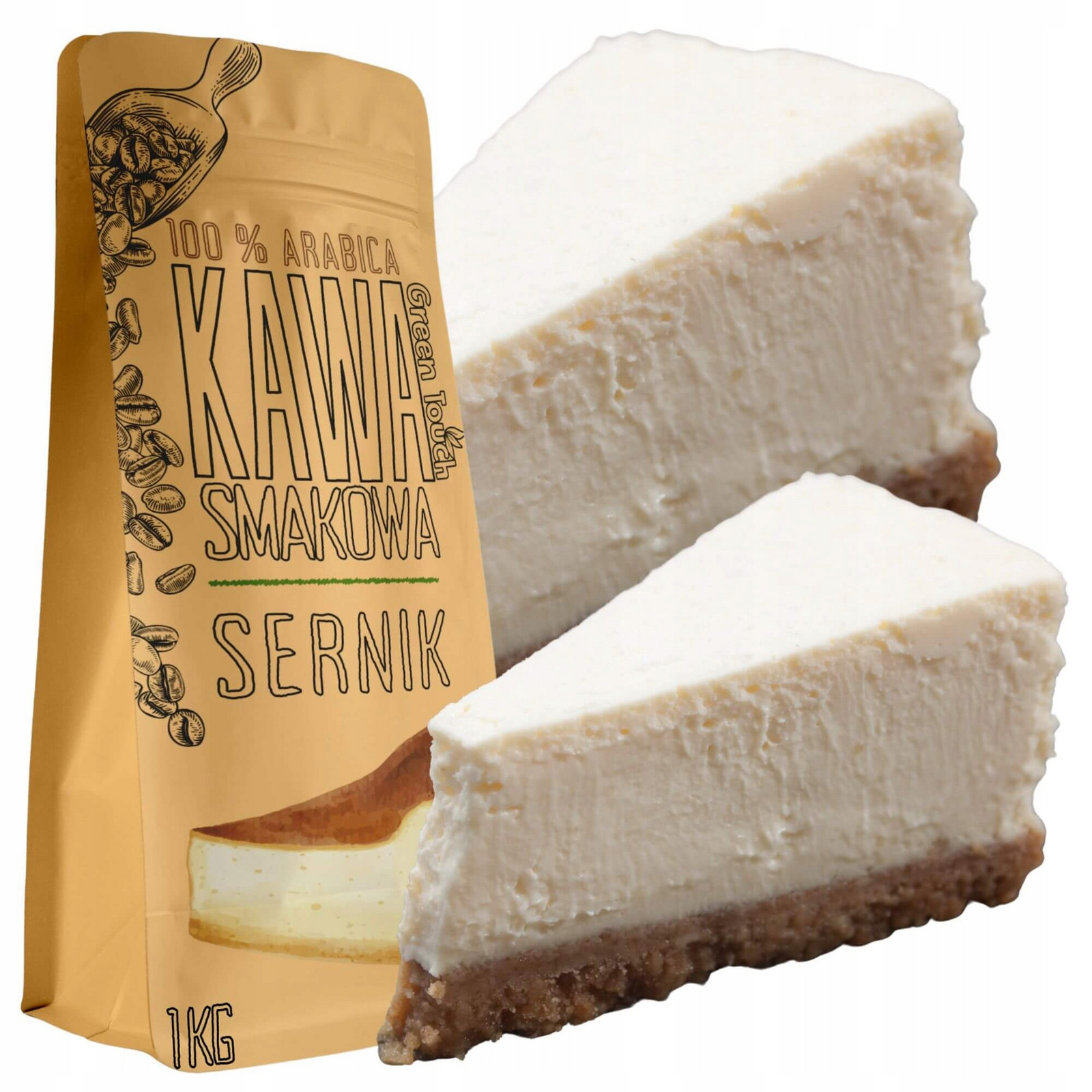 mletá káva ochucený Cheesecake s příchutí cheesecake 1 kg Green Touch