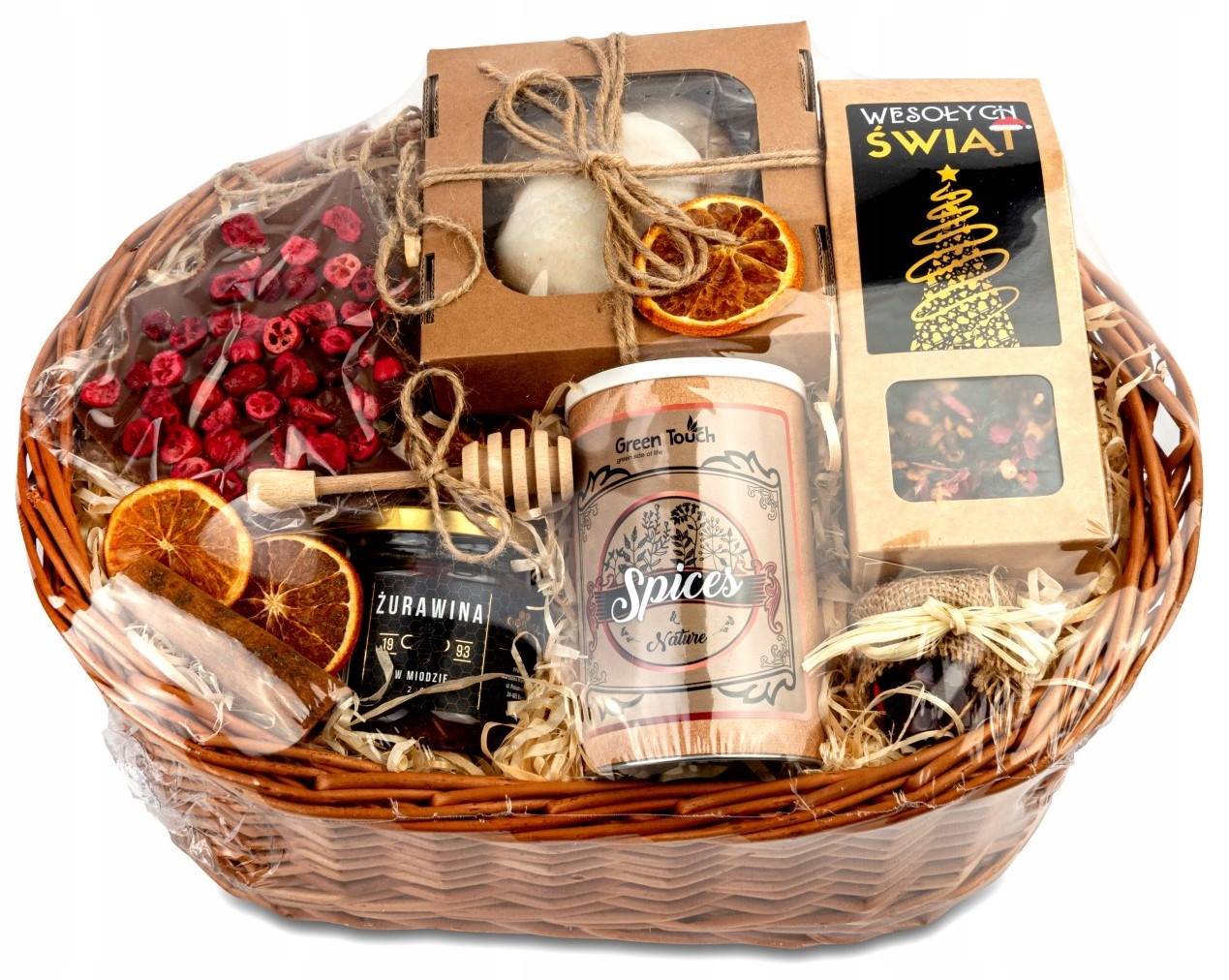 Vánoční Dárkový Košík dárek ohřívač medu