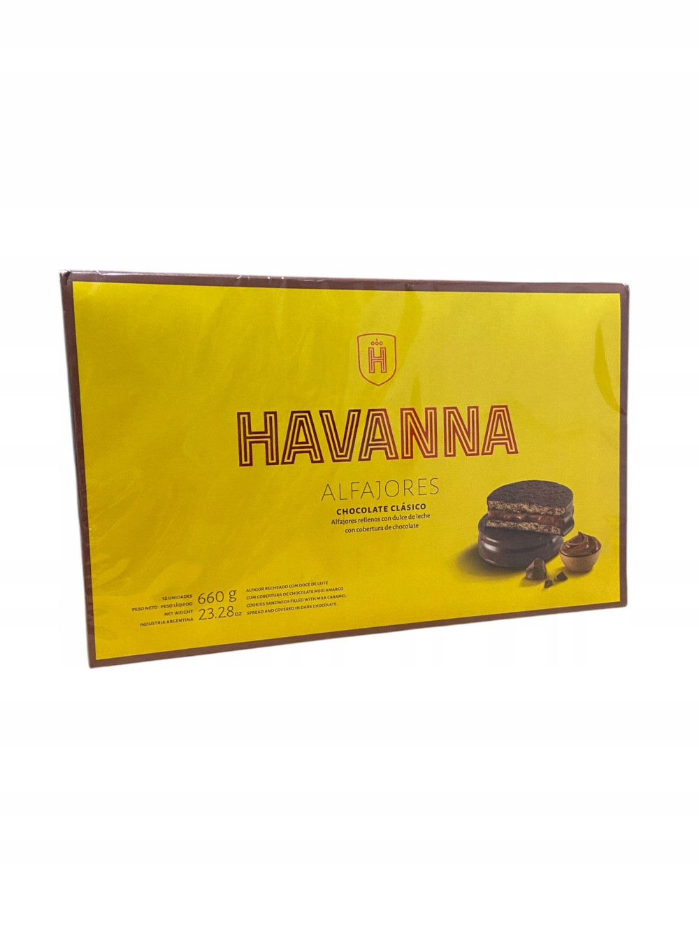 Alfajores Havanna Chocolate clasico (čokoládová) krabička 12 kusů 660 g