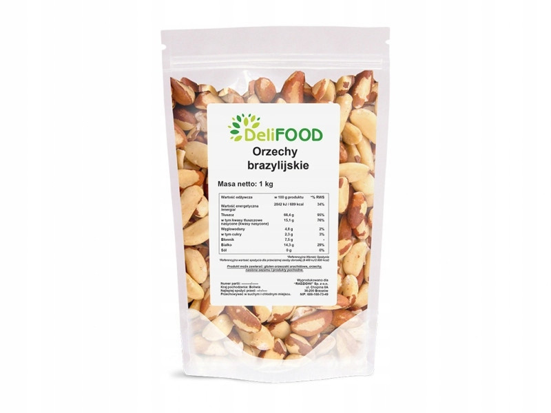 DeliFOOD Brazilské ořechy 1000 g