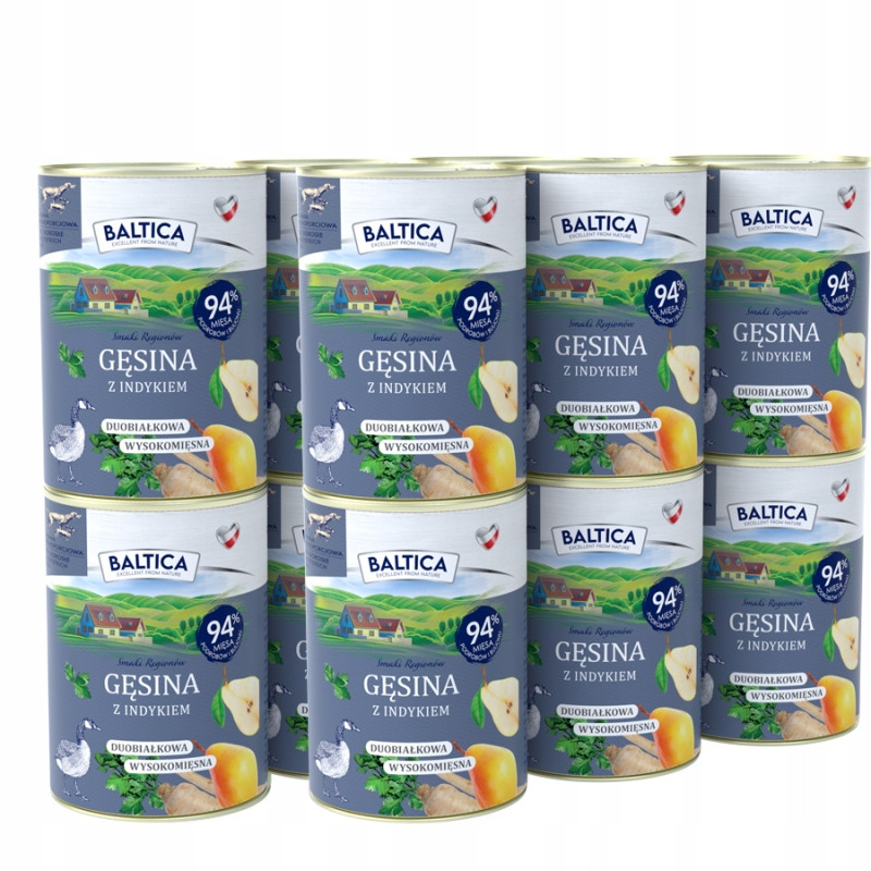 Baltica Krmivo mokré husí s krůtím masem 12 x 400g
