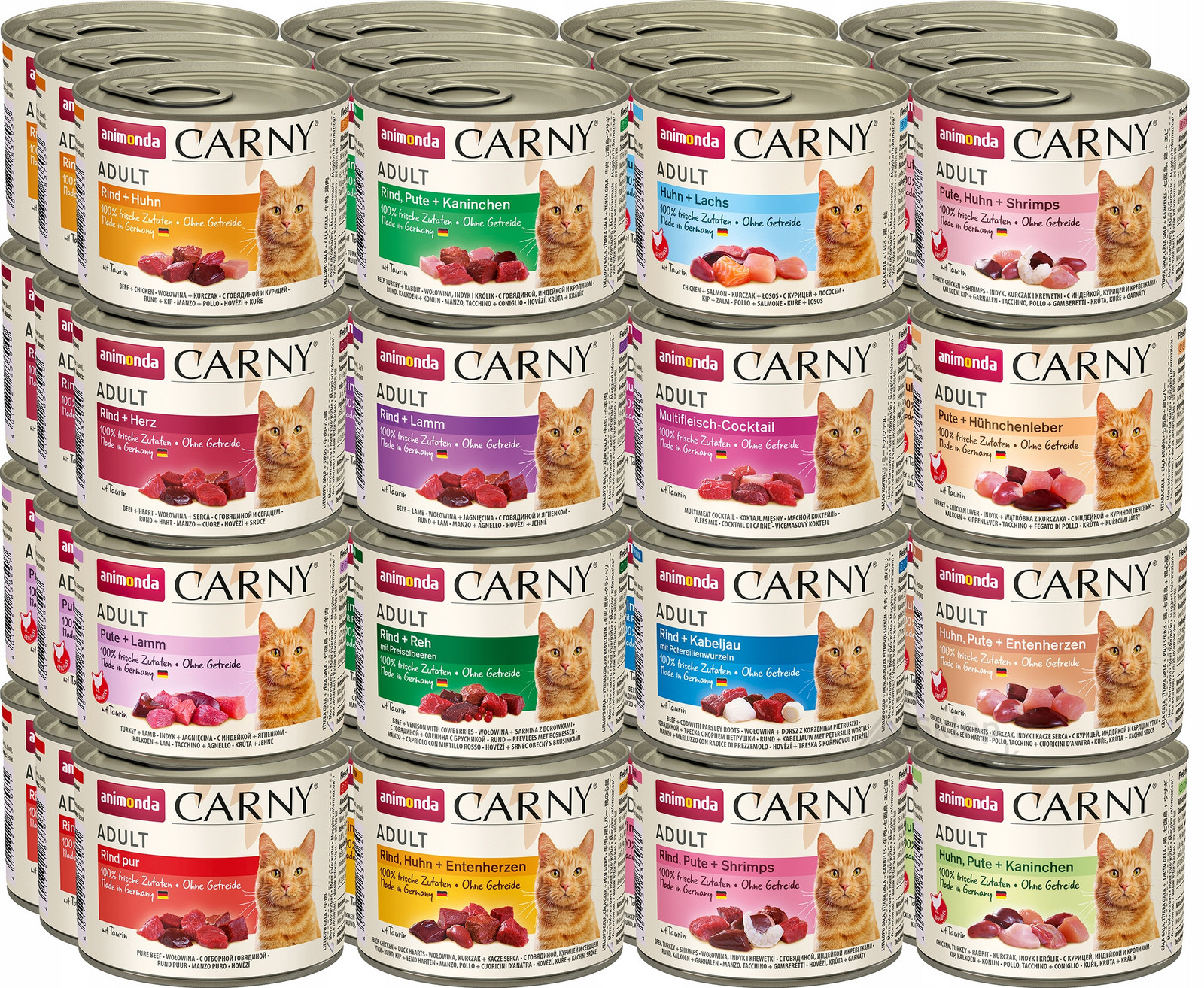 Animonda Kočka Carny Adult MIX podst. příchutí plechovka Set 48x200g