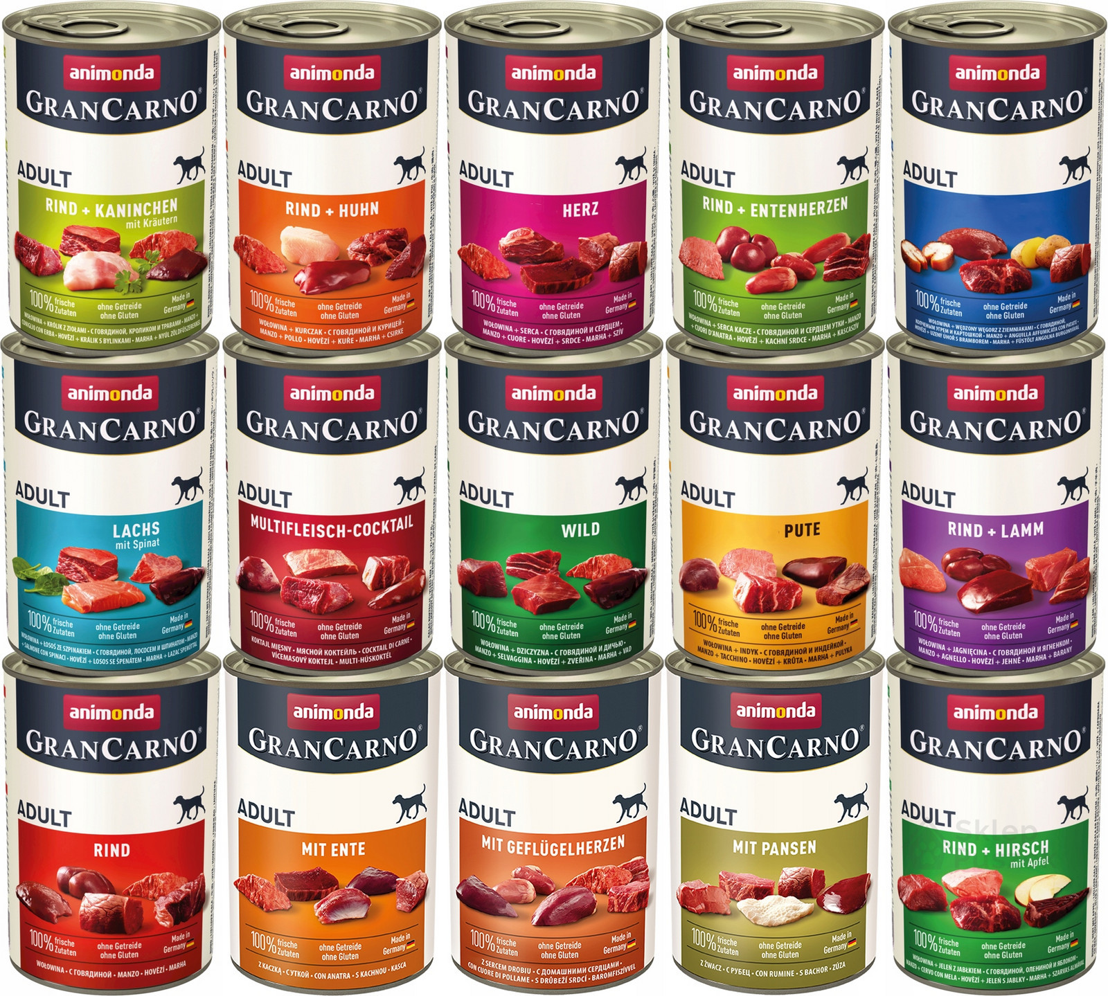 Animonda GranCarno MIX pod. příchutí Set 400g x15