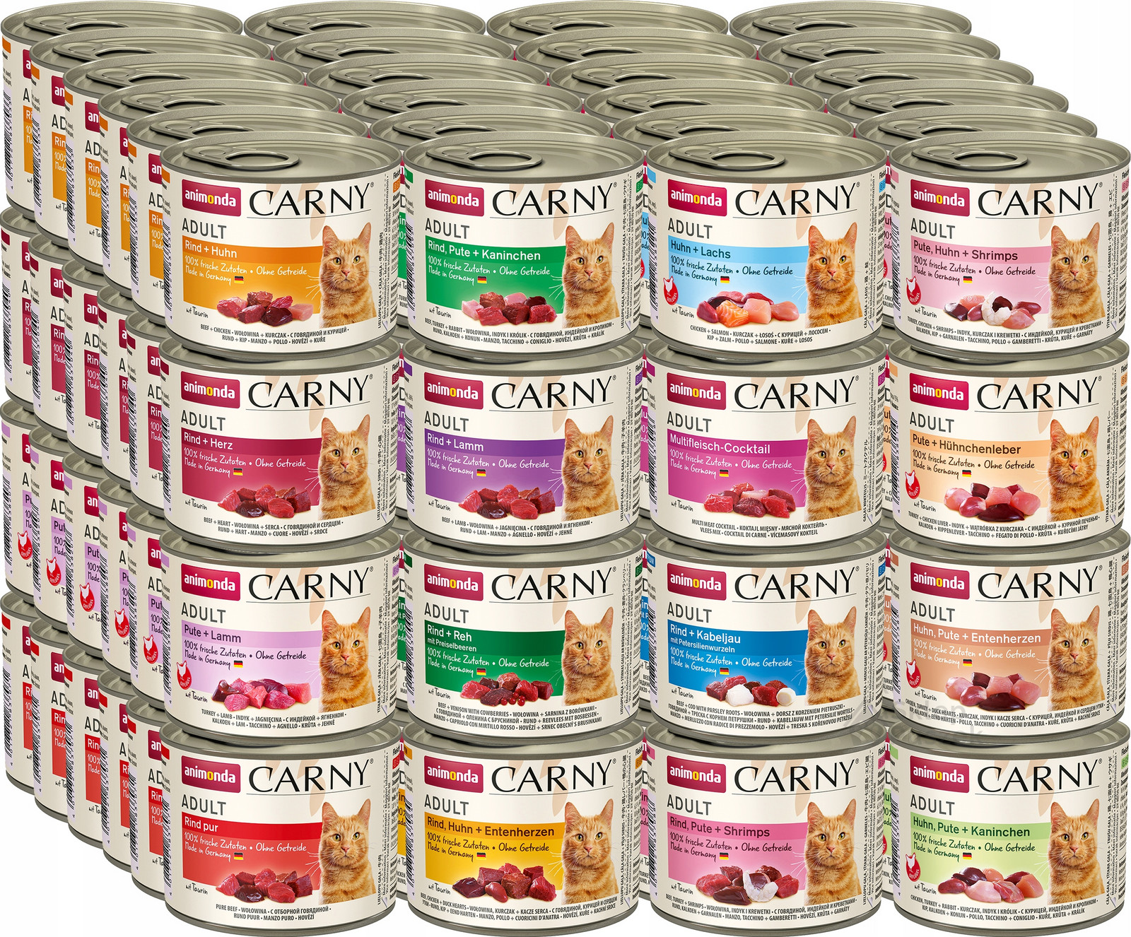 Animonda Kočka Carny Adult MIX základních příchutí plechovka Set 96x200g