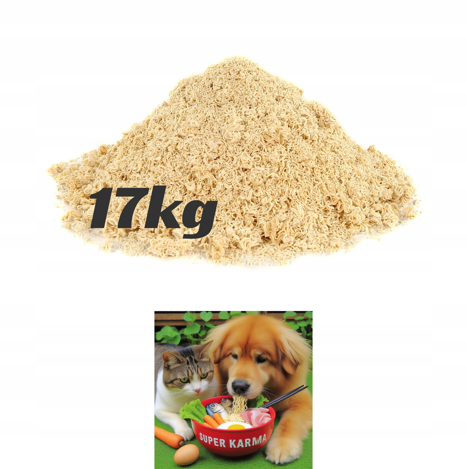 17kg Čisté Instantní těstoviny pro psa bleskové Bez Přísad