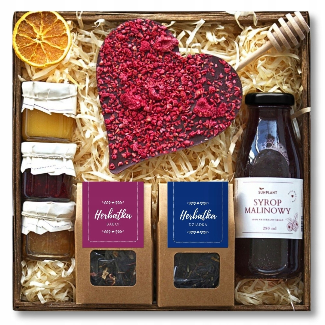 Dárková Sada Ke Dni Babičky A Dědečka čokoláda, 2 čaje, med