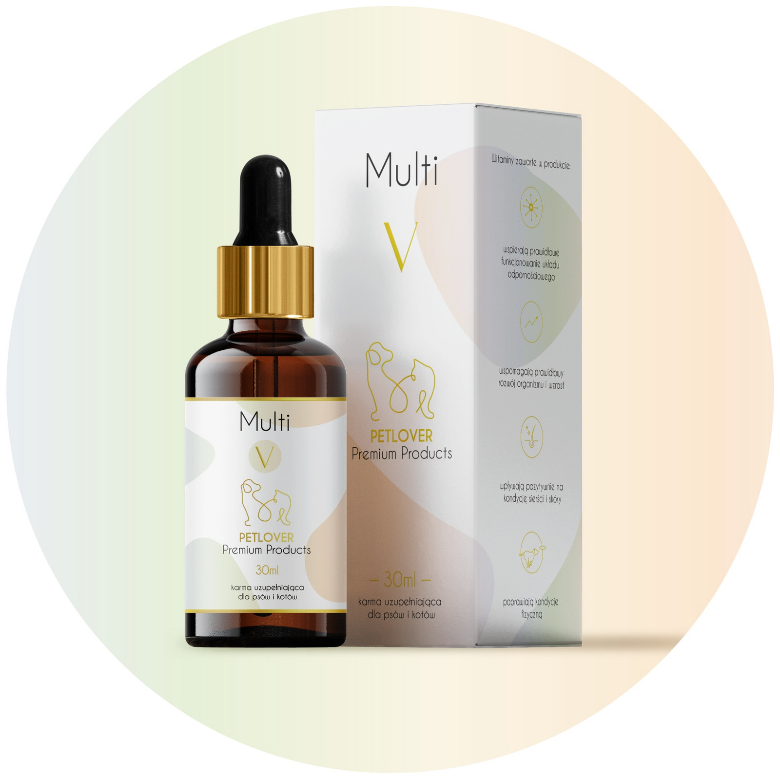 Multivitamín s biotinem sada vitamínů pro kočky psa