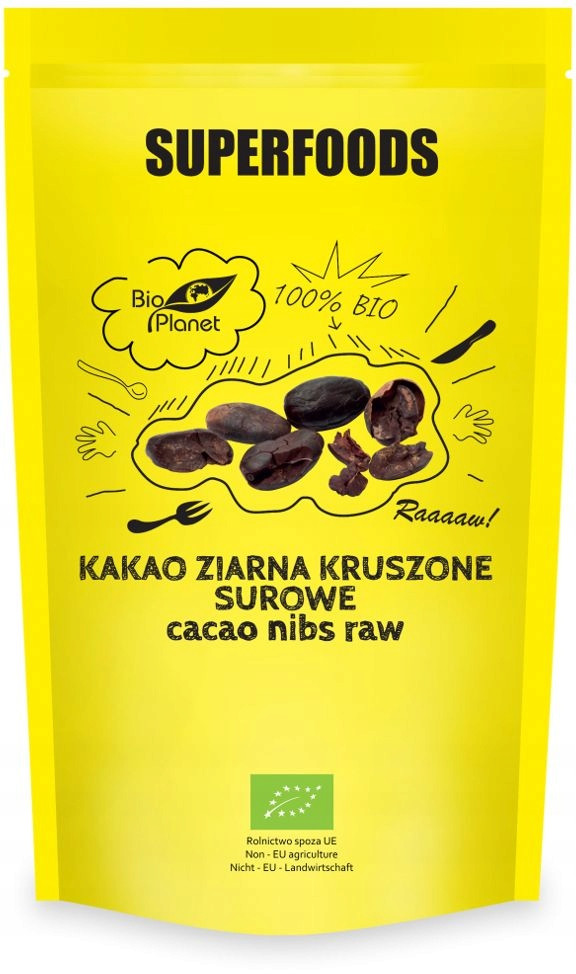 Bio planet kakaové boby drcené, surové bio 250 g