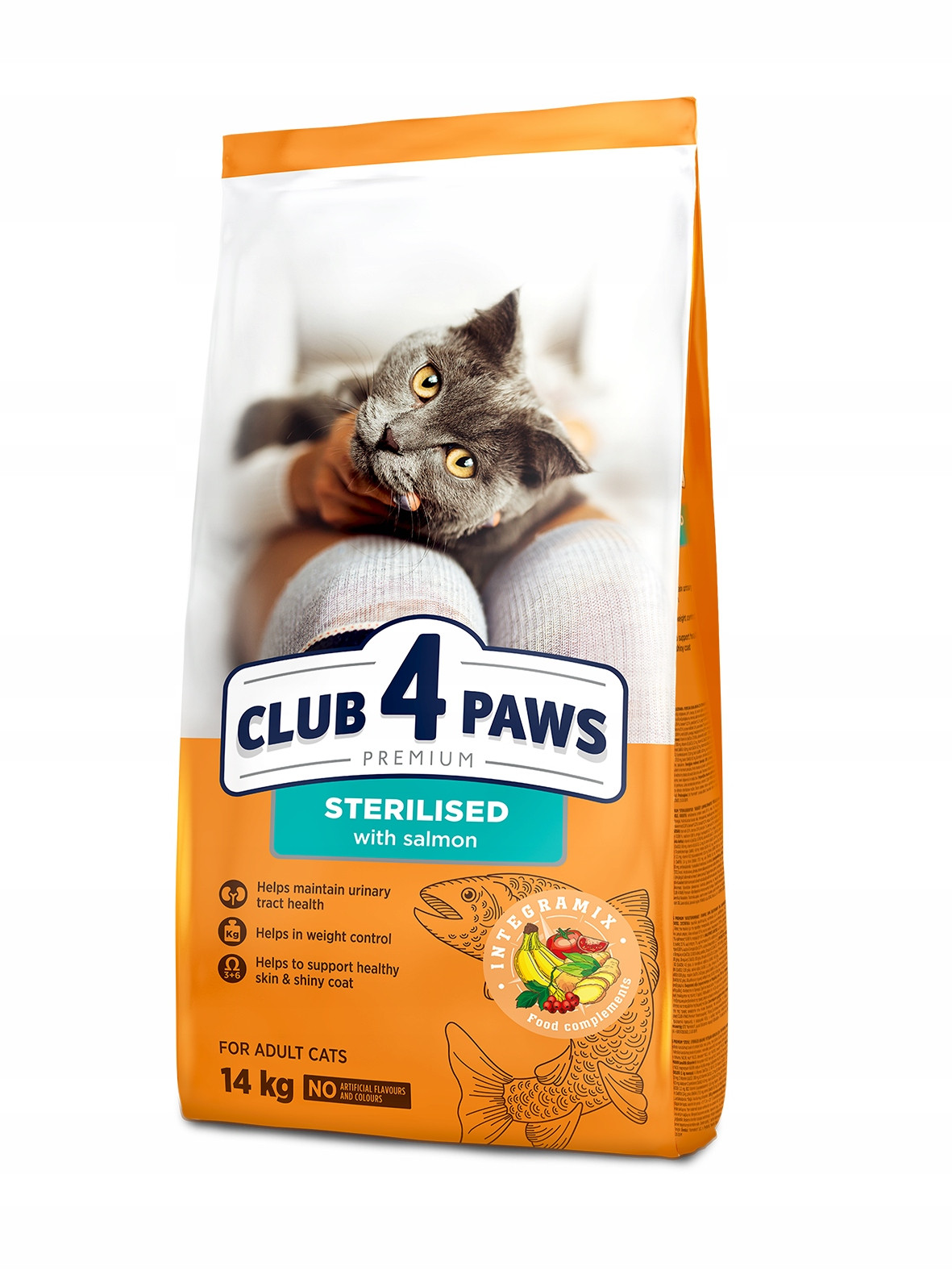 Club 4 Paws Premium „Sterilised“ suché krmivo pro kočky losos 14 kg