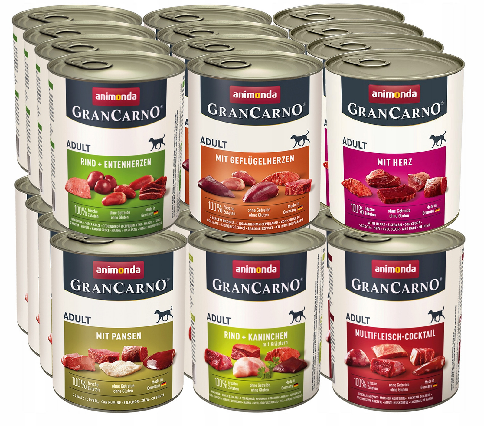 Animonda Pes GranCarno Adult Set MIX 6 příchutí s Droby 24x800g