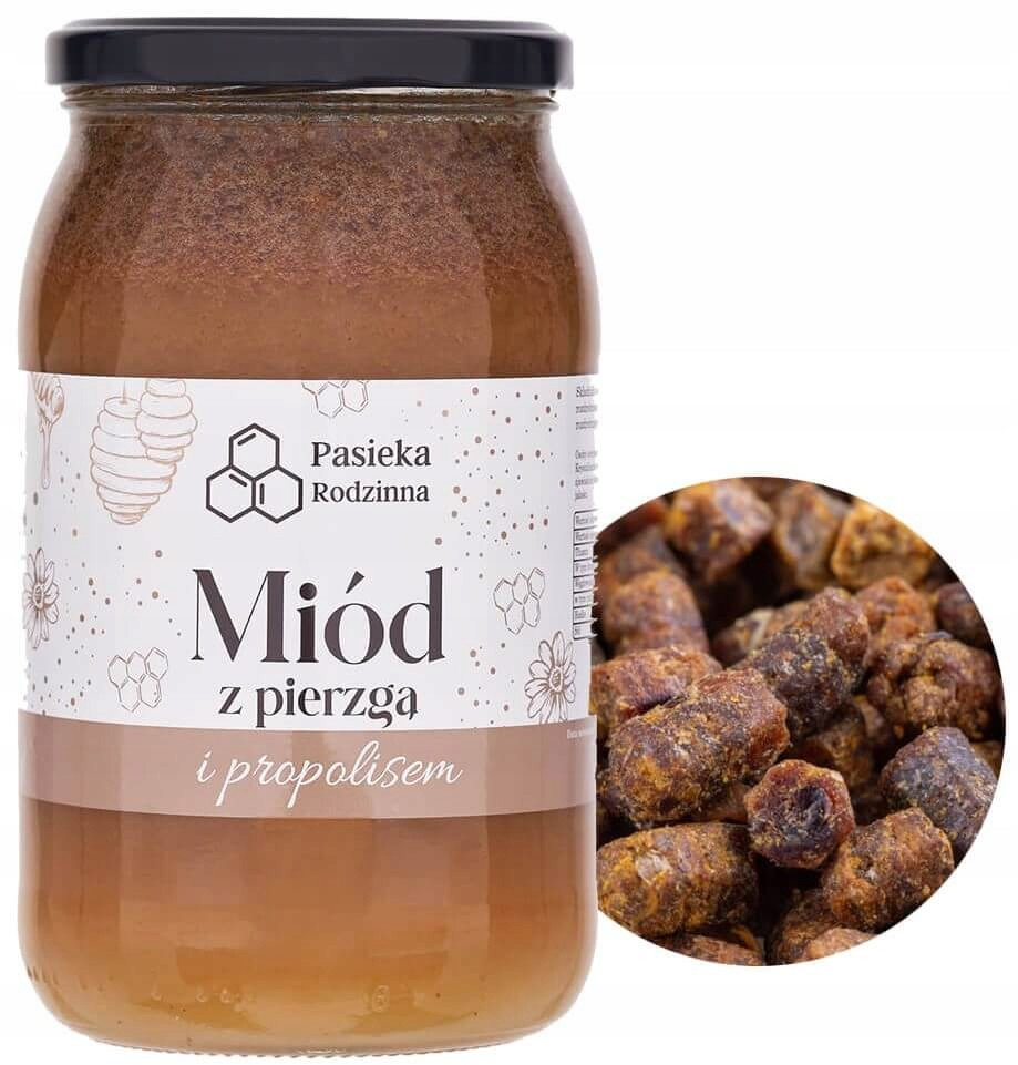 Pastovaný Med s Pierzgou a Propolisem 1150g Superfood Na Imunitu Vitamíny