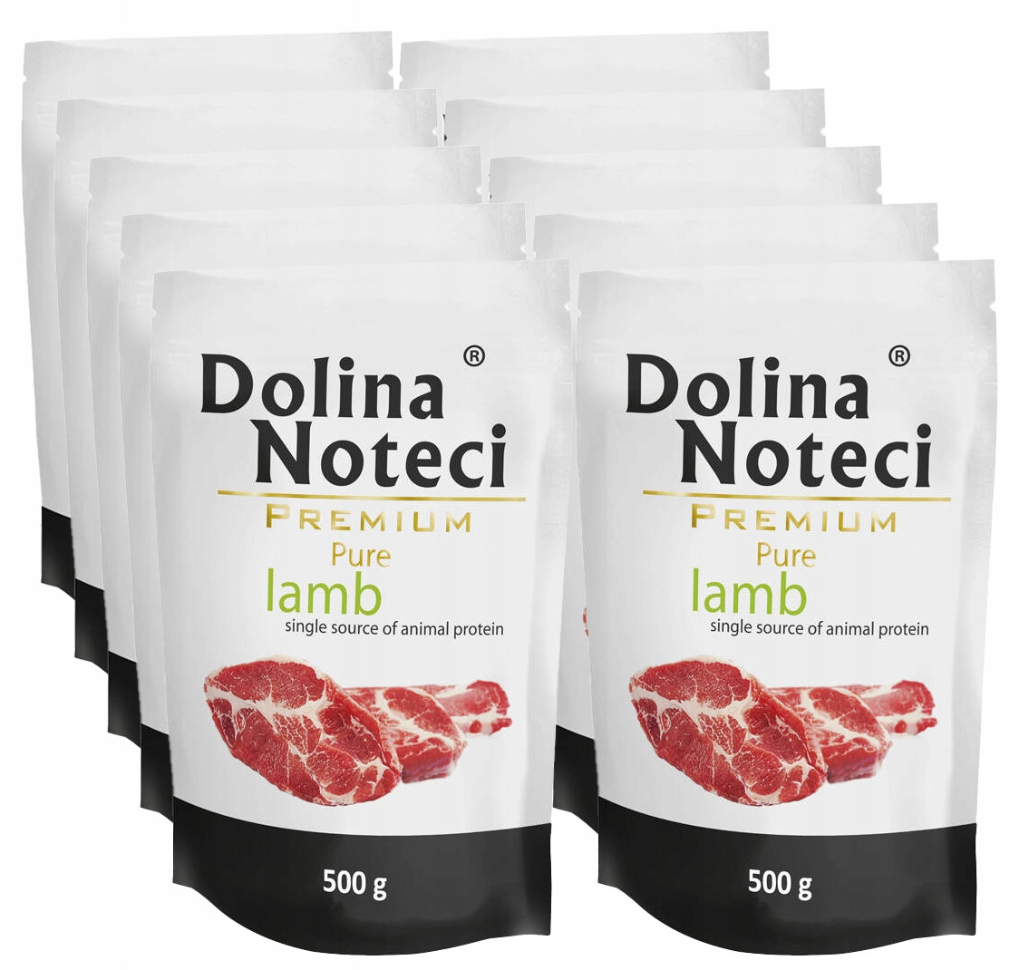 Dolina Noteci Premium Pure Krmivo mokré pro psa sáček10x500g Jehněčí
