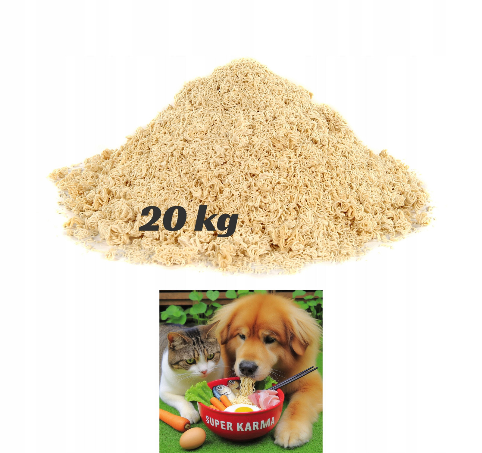 20 kg Čisté Instantní těstoviny pro psa bleskové Bez Přísad