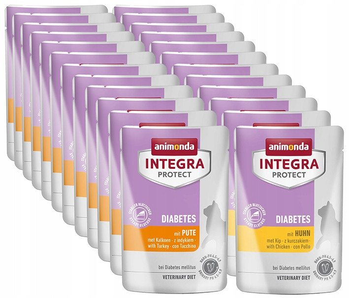 Animonda Integra Diabetes 24x85g MIX všech příchutí (cukrovka)