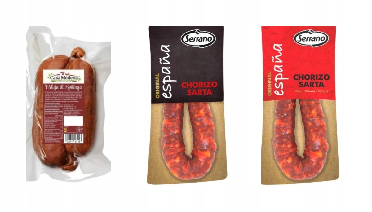 CasaModena Nduja di Spilinga+ Chorizo Dulce Chorizo Pikant Set 3 Klobás