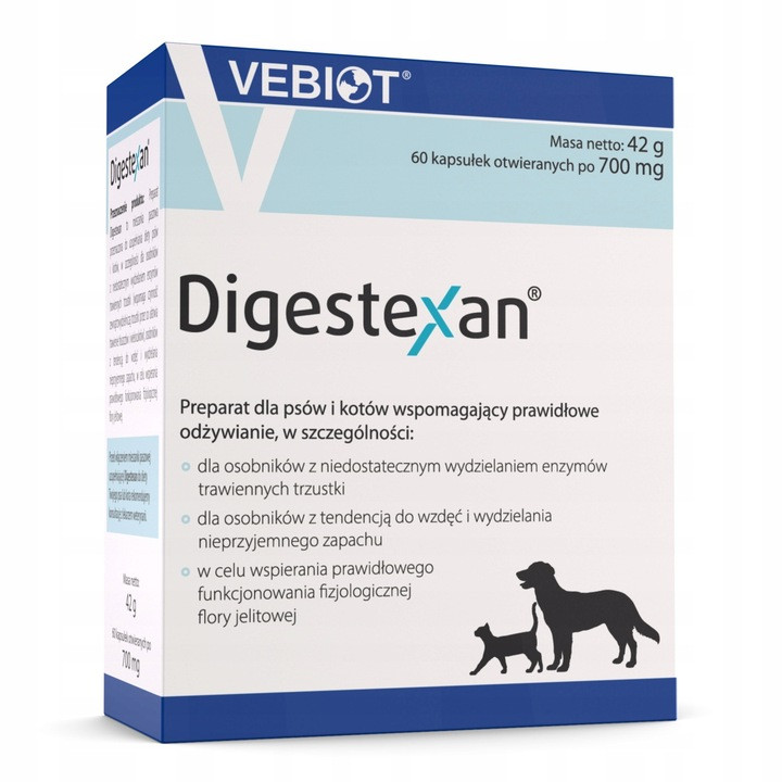 Vebiot Digestexan Dog Cat 60 kapslí Trávení