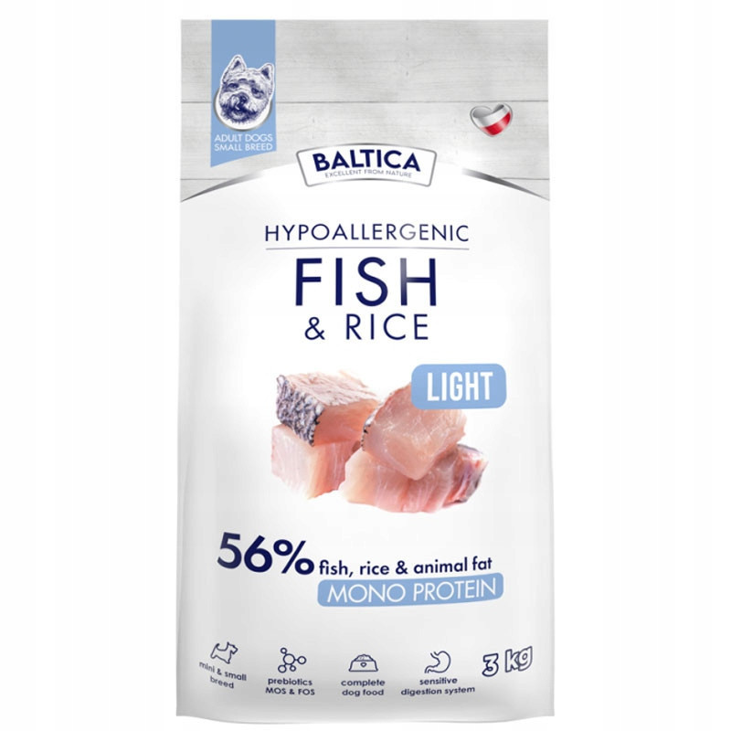 Baltica Nutraceutic Hypoalergenní Fish & Rice Light Xs/s 3 kg
