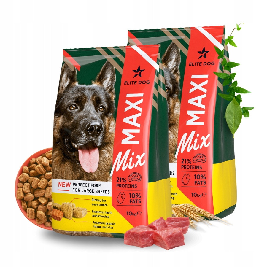 Elite Dog Maxi-Mix Sada suché krmivo pro psa Vitamíny Velká plemena 20 kg