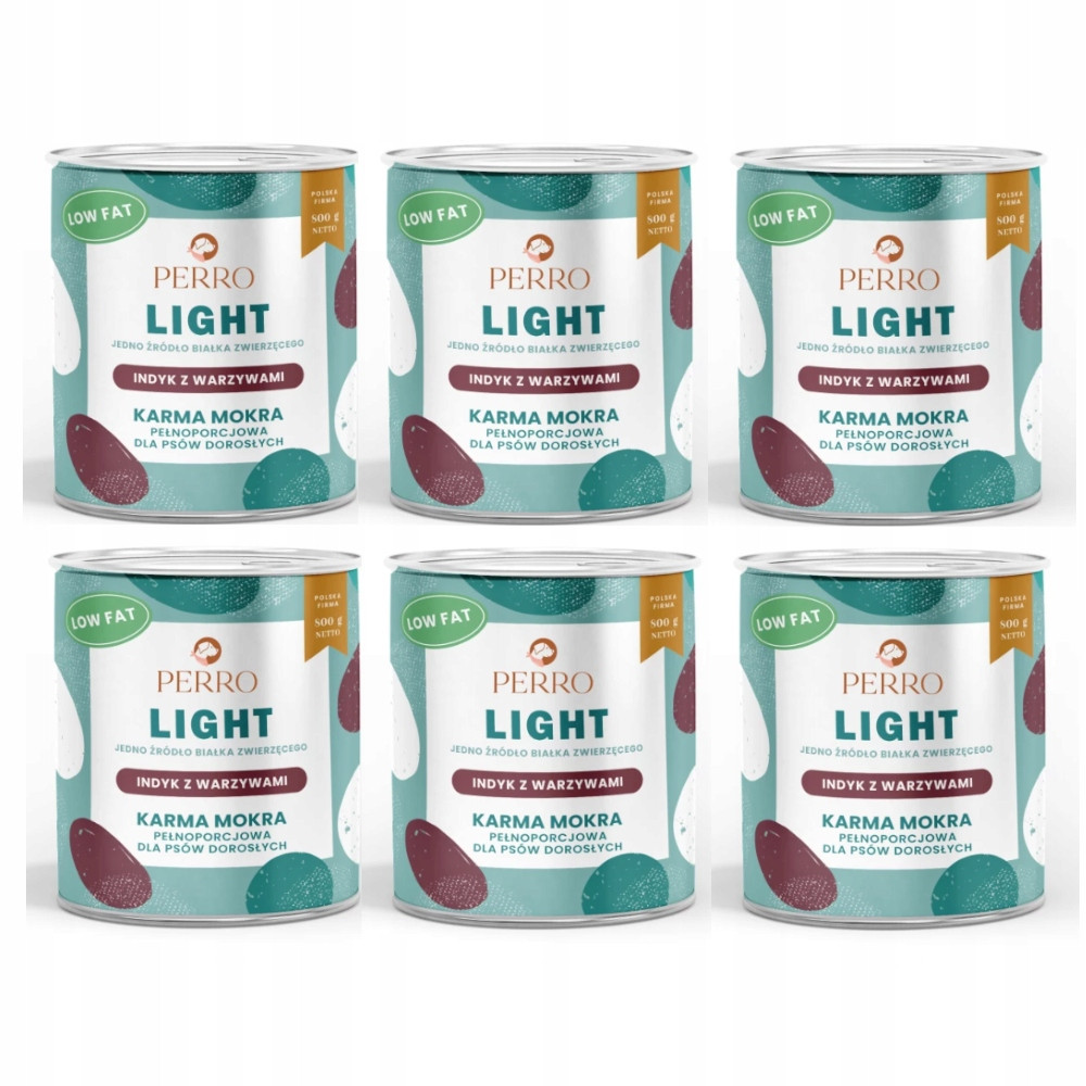 Perro Light Krmivo mokré pro psa Krůta se zeleninou 12x800 g