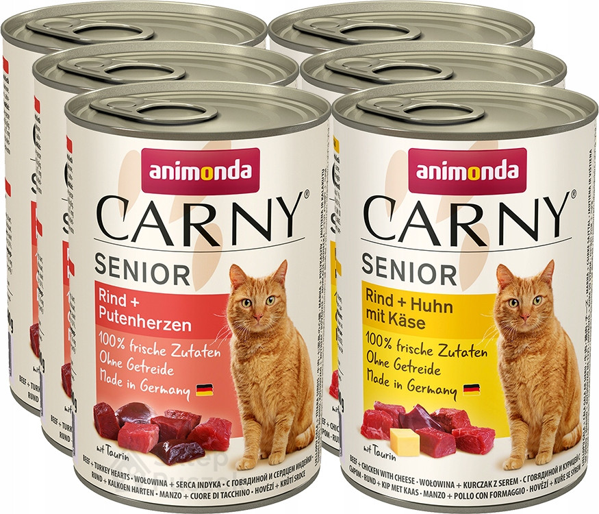 Animonda Kočka Carny Senior mix chutí plechovka Set 12x400g