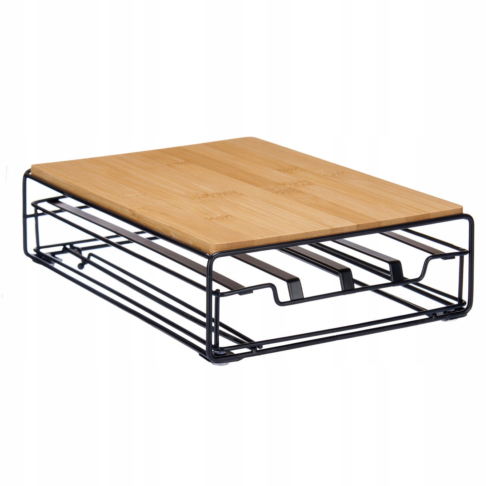 Zásobník Na Kávové Kapsle Bambusový Ocelový Seris 32 Kapslí 31X21X8,5