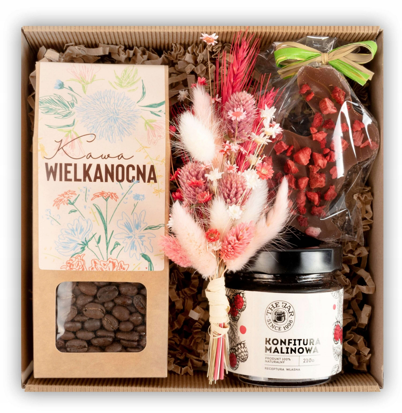 Dárkový koš Velkánoc sada káva sladkosti box