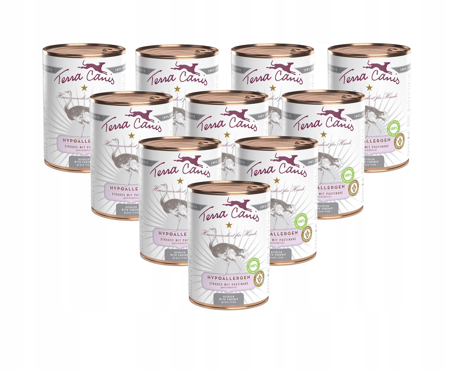 Terra Canis Hypoallergenic Pštros s pastinákem 10x400g