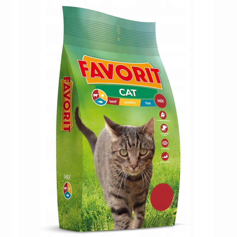 Favorit Cat Krmivo pro kočky mix chutí 10 kg