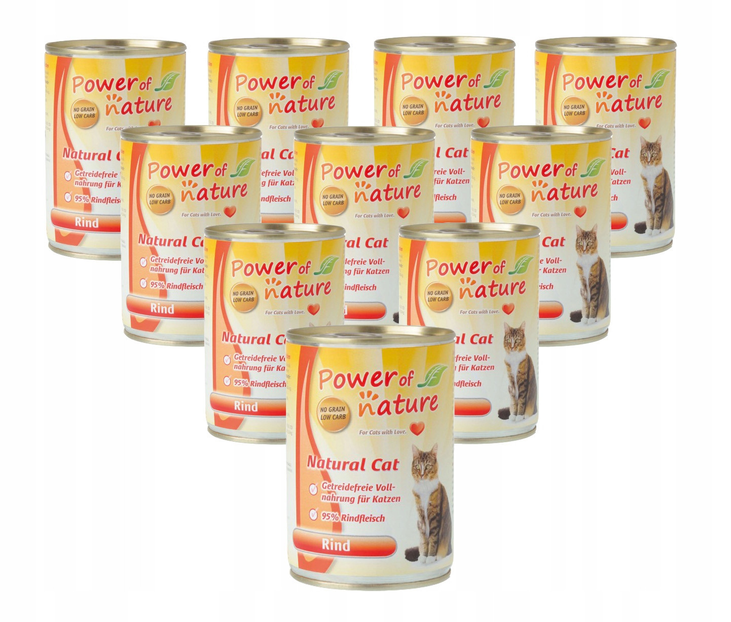 Power of Nature Natural Cat hovězí 10x400 g
