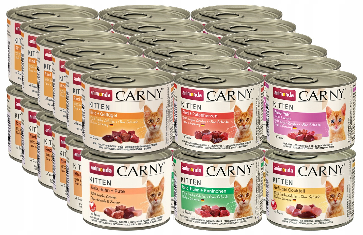 Animonda Kočka Carny Kitten mix chutí plechovka Set 36x200g