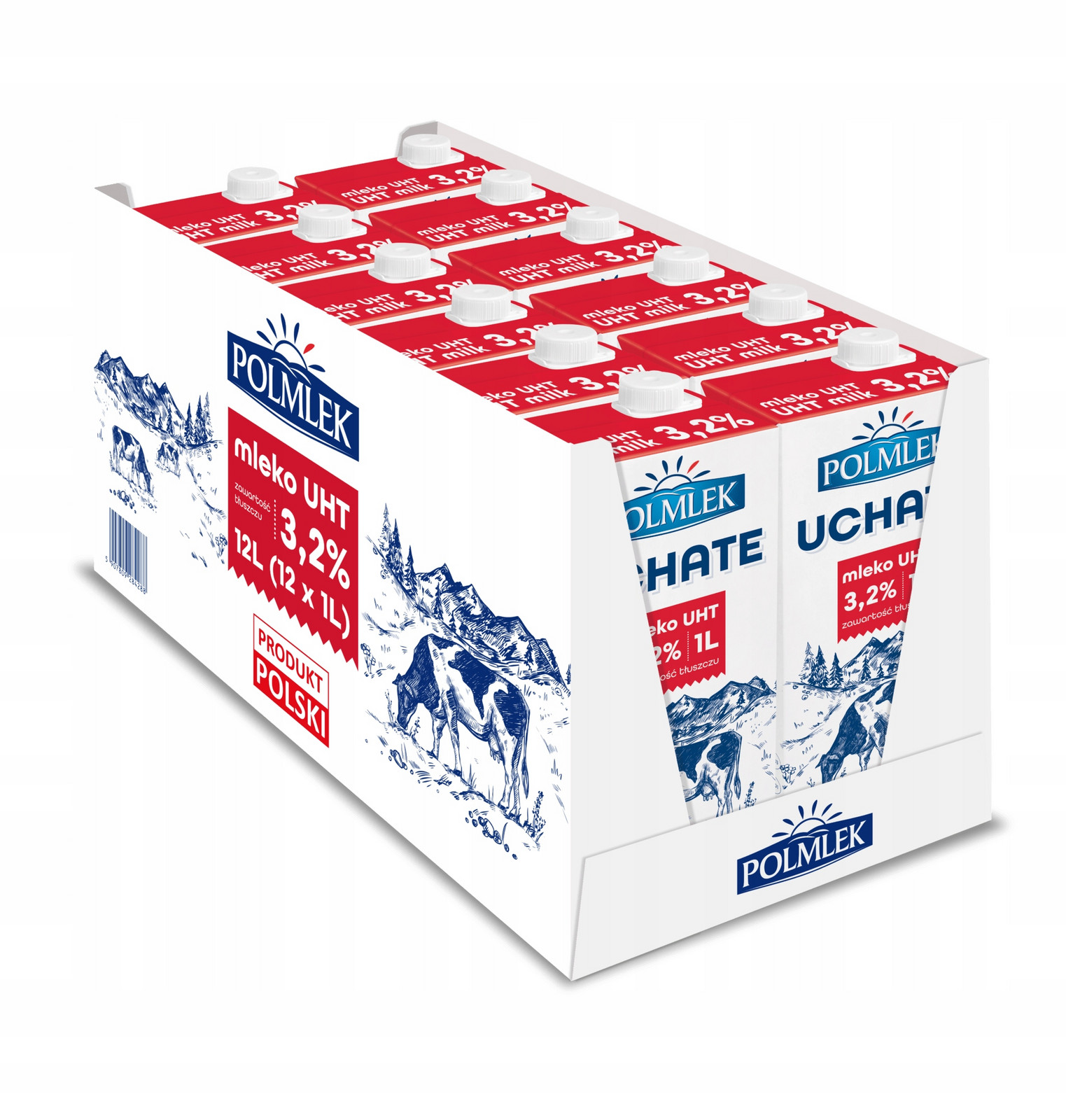 Mléko Uchate Polmlek 3.2 1 litr polské Uht svár