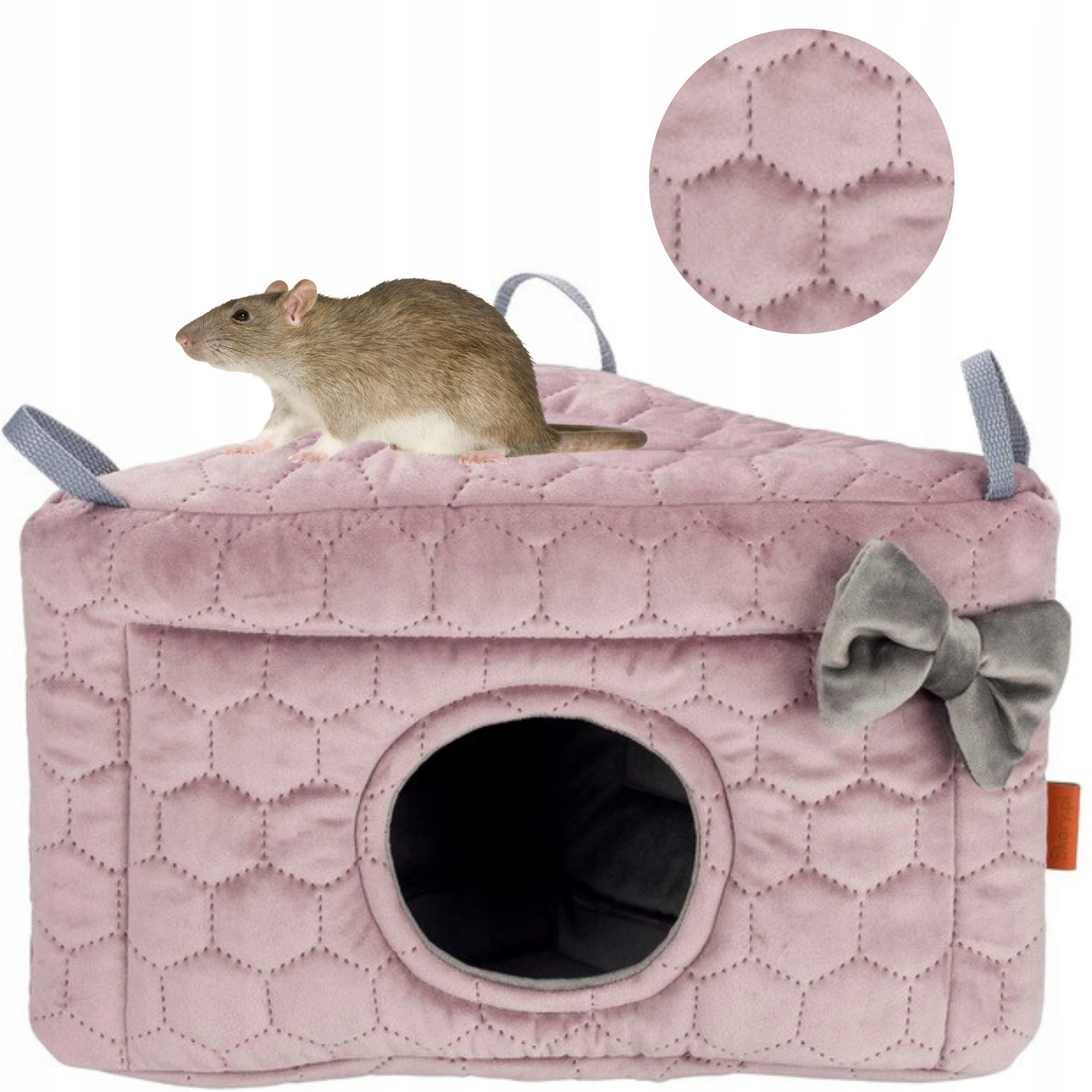 Rohový Domeček Pro Křečka Košatničky Szczurka 34x24 Růžový