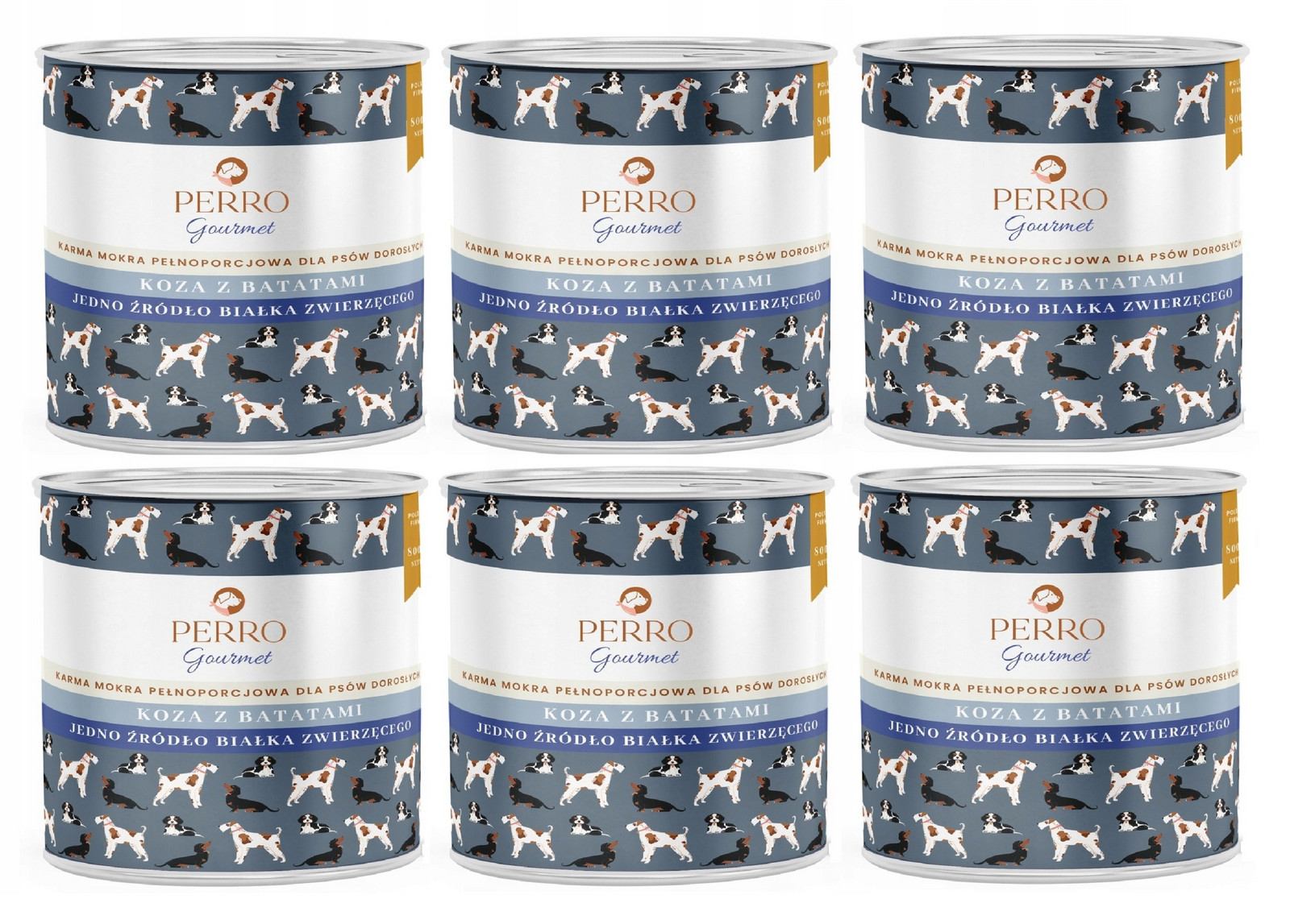 Perro Gourmet Monoproteinové Krmivo Mokrá koza s Batáty 6x800g