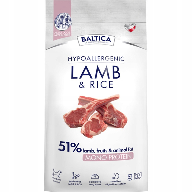 Baltica Nutraceutic Hypoallergenic Lamb & Rice M 3 kg