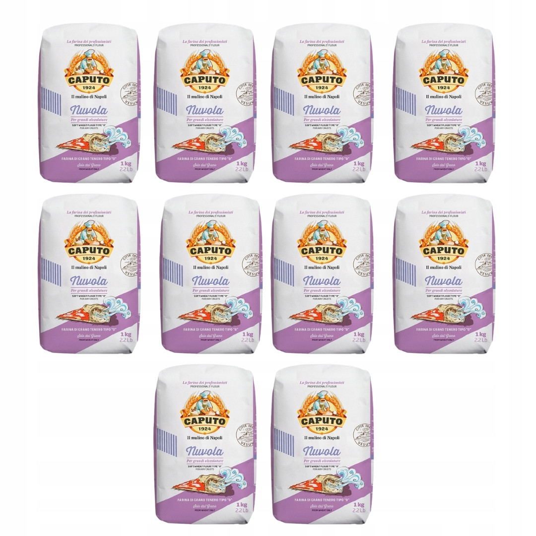 Nuvola mouka 10 x 1 kg Caputo tovární italský karton na pizzu neapolitana