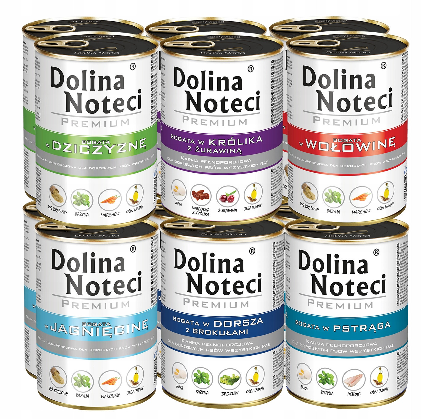 Dolina Noteci Premium Krmivo mokré pro psa konzerva MIX bez drůbeže 12x400g