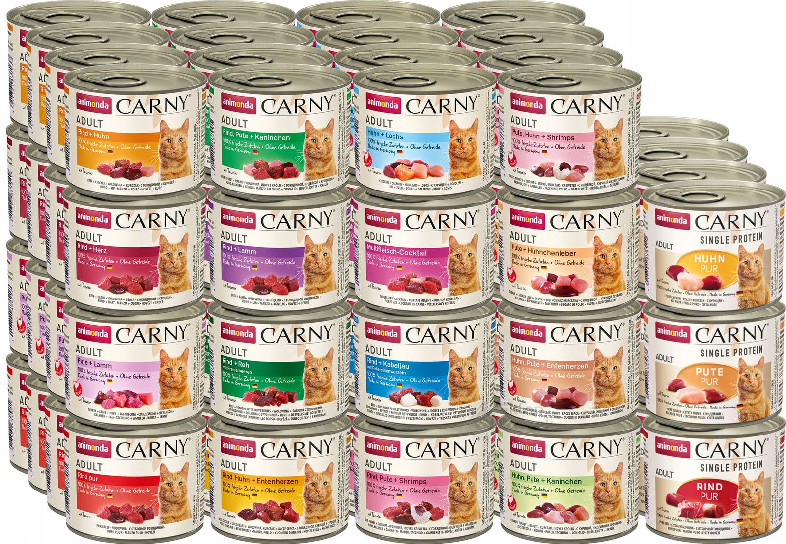 Animonda Kočka Carny Adult MIX 19 příchutí plechovka Set 76x200g