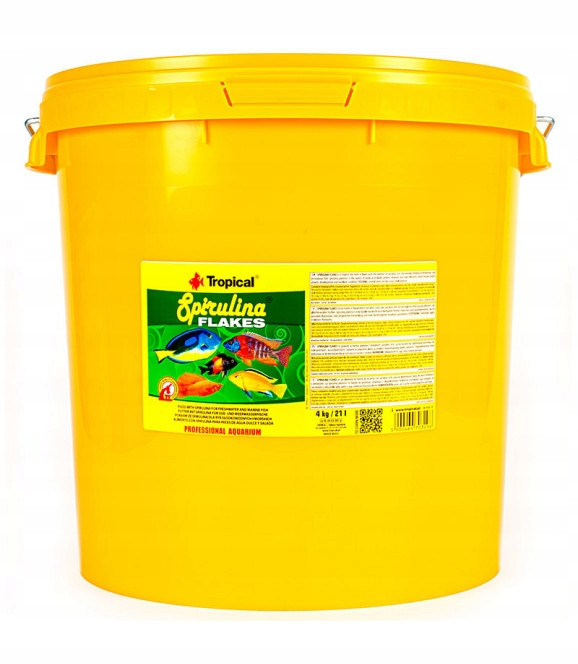 Tropical Spirulina Flakes Kompletní krmivo Spirulina 6% kbelík