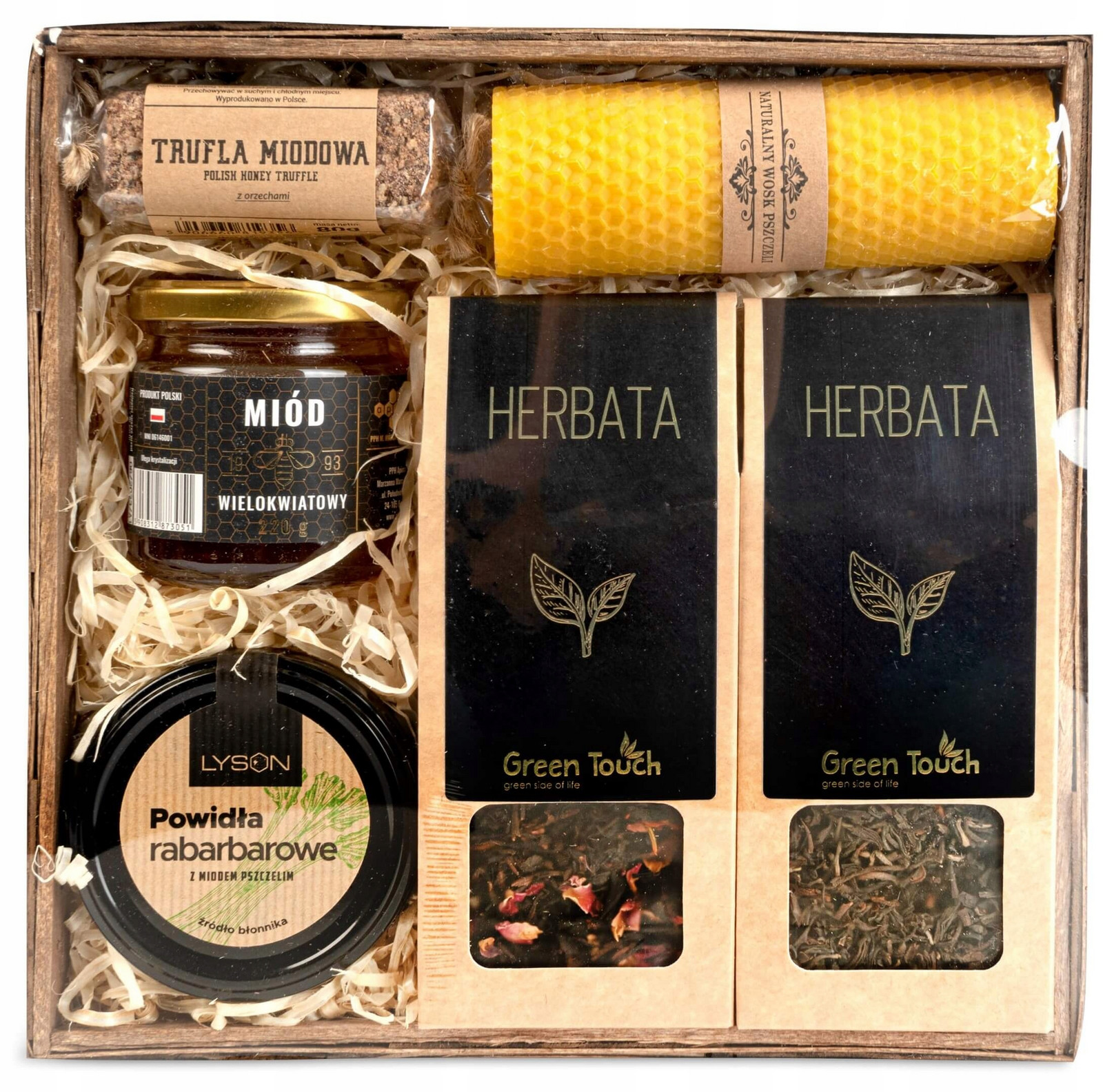 Dárkový Košík s čajem, kávou a svíčkou