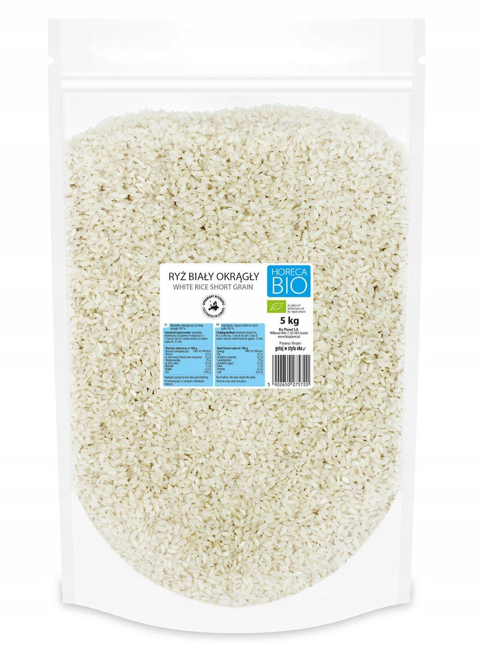 Rýže Bílá Kulatý Bio 5 kg Horeca