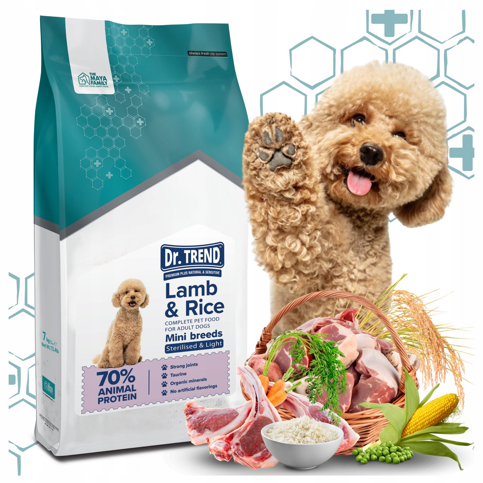 Dr.Trend Premium Steril & Light krmivo pro psy malých plemen jehněčí 7 kg