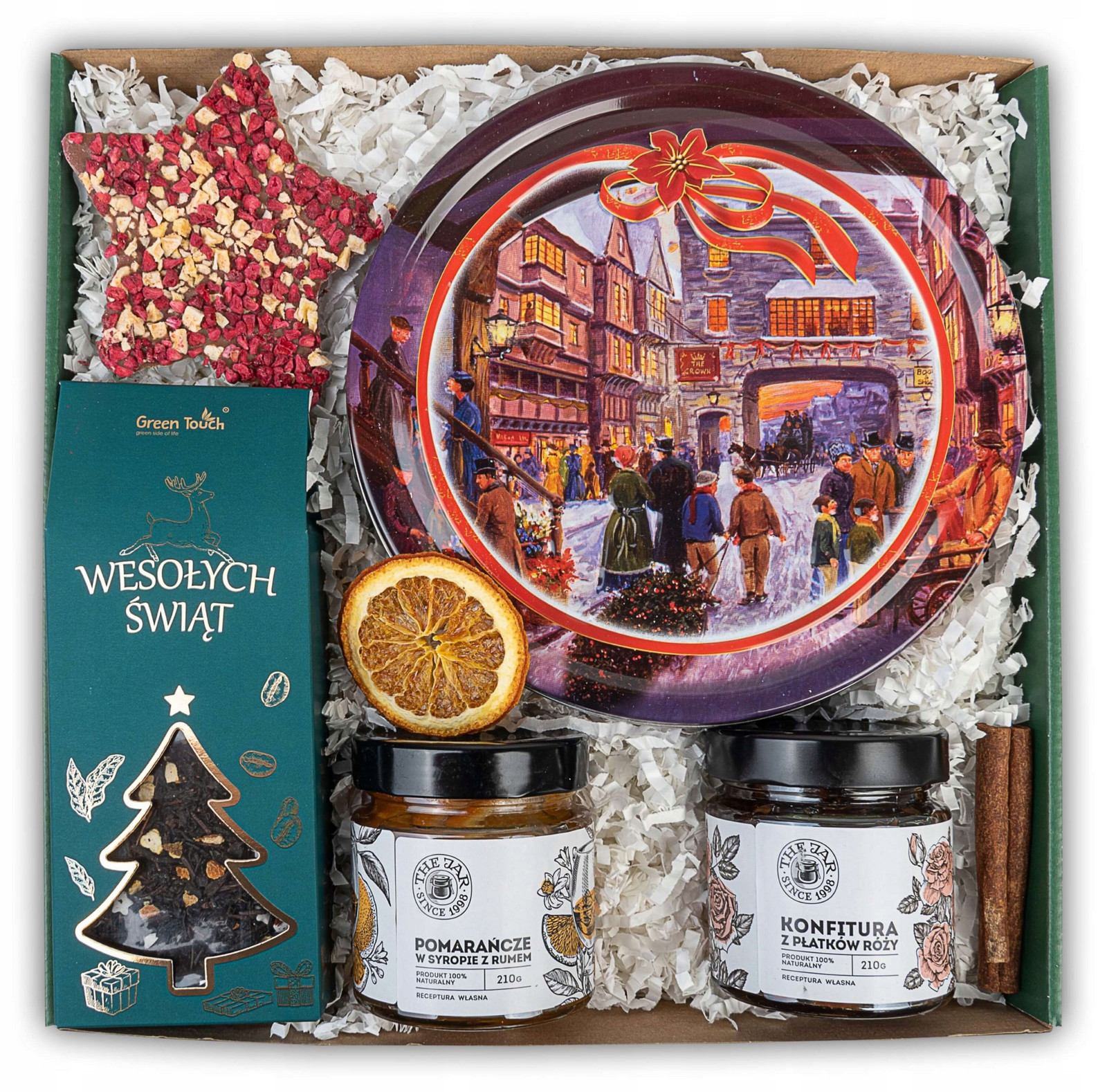 Dárková sada čaj ve vánoční krabičce dárek Sušenkami box