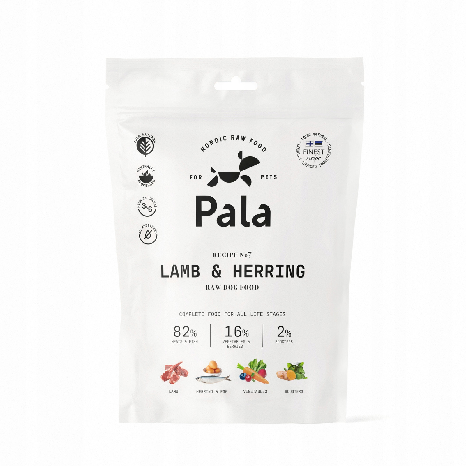 Pala Dog 7 Air-Dried Jehněčí, atlantický sleď 400g pro Psa
