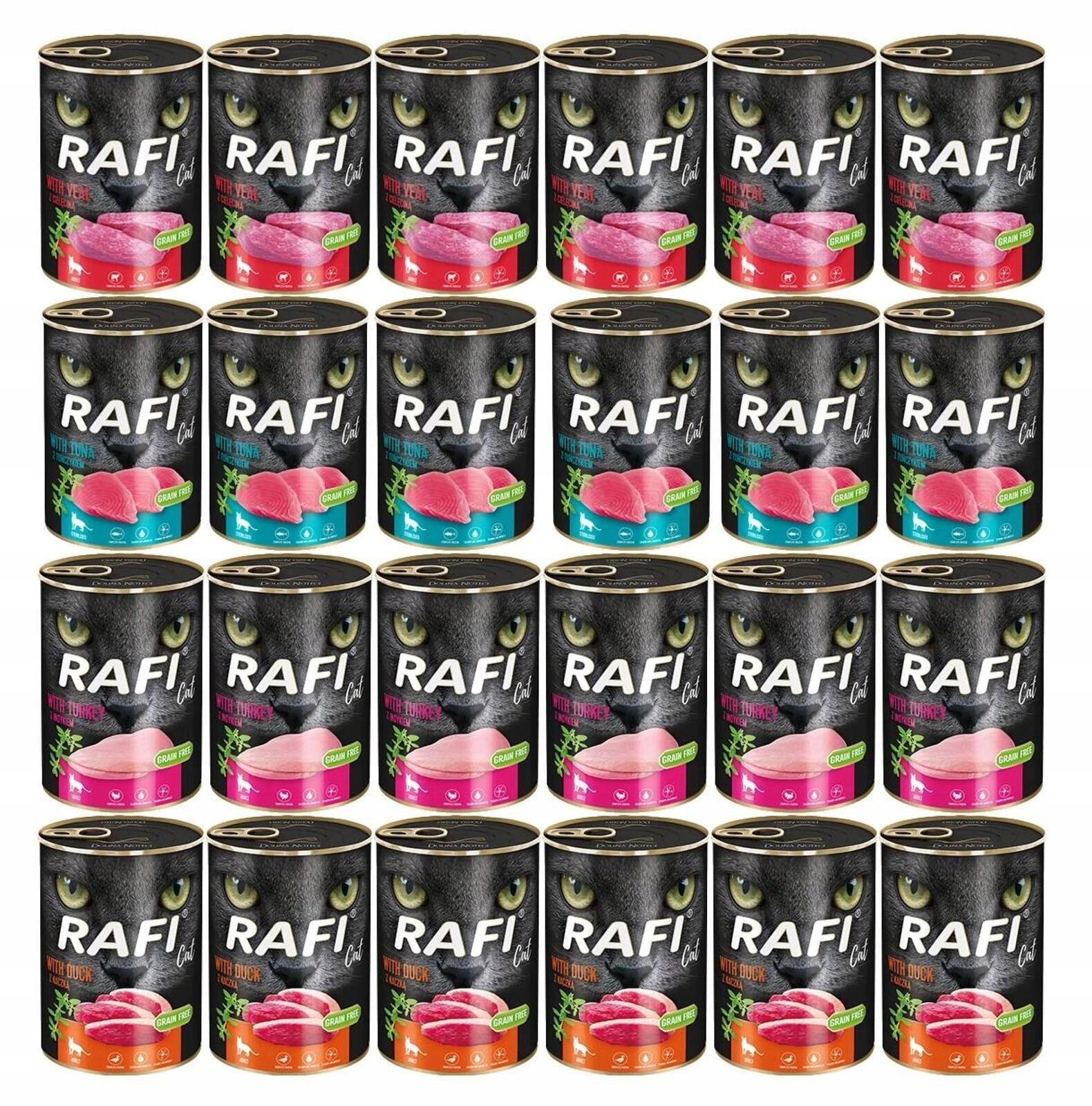 Rafi Krmivo Pro Kočky MIX Chutí 400 G X 24 G