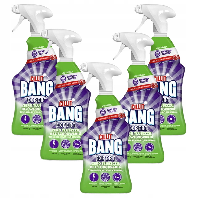 5x Sprej Cilit Bang expert bez tuku 750 ml Set