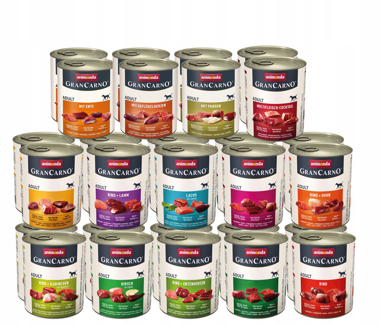 Animonda Pes GranCarno Adult MIX 14 základních příchutí Set 800g x28