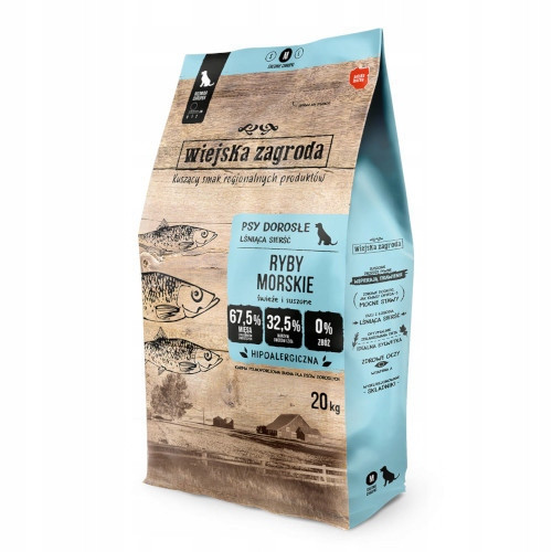 Wiejska Zagroda Pes Mořské ryby velikost křupek M 20kg